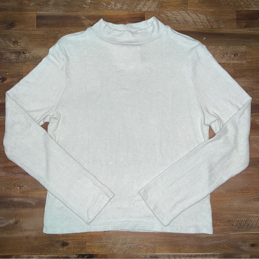 Pie in the Sky SUPER SOFT mint green mock neck pullover sweater